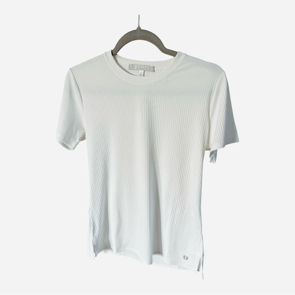 EleVen by Venus Williams Love to Love Rib Tee – White – Sizes M & L – NWT - Picture 2 of 9